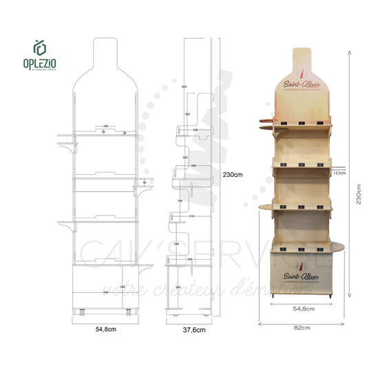 Empty display stand for accessories from Saint Alban