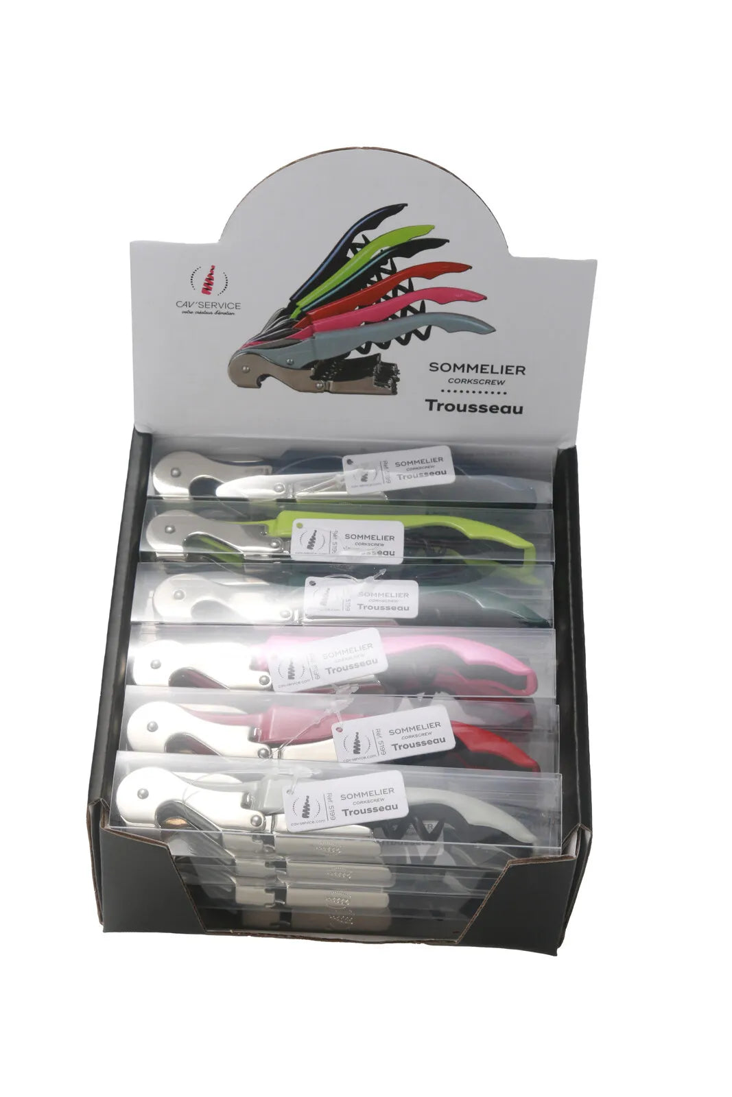 Sommelier Trousseau flashy double appui 6 couleurs assorties