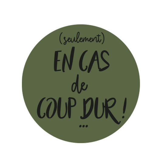 Porte-clé flasque Tito inox - En cas de coup dur!