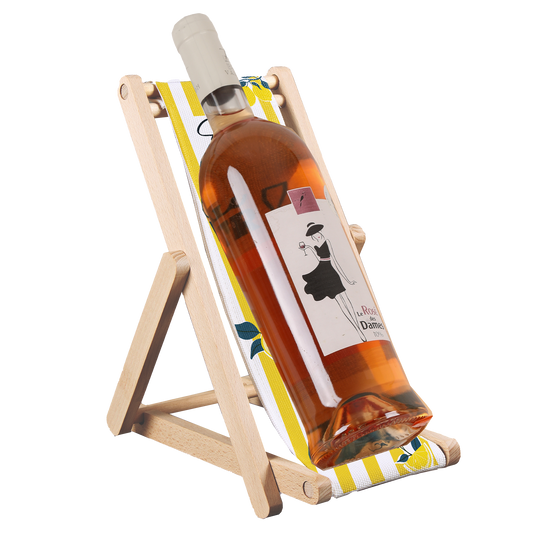 Support bouteille Valentina bois toile - Sous le soleil