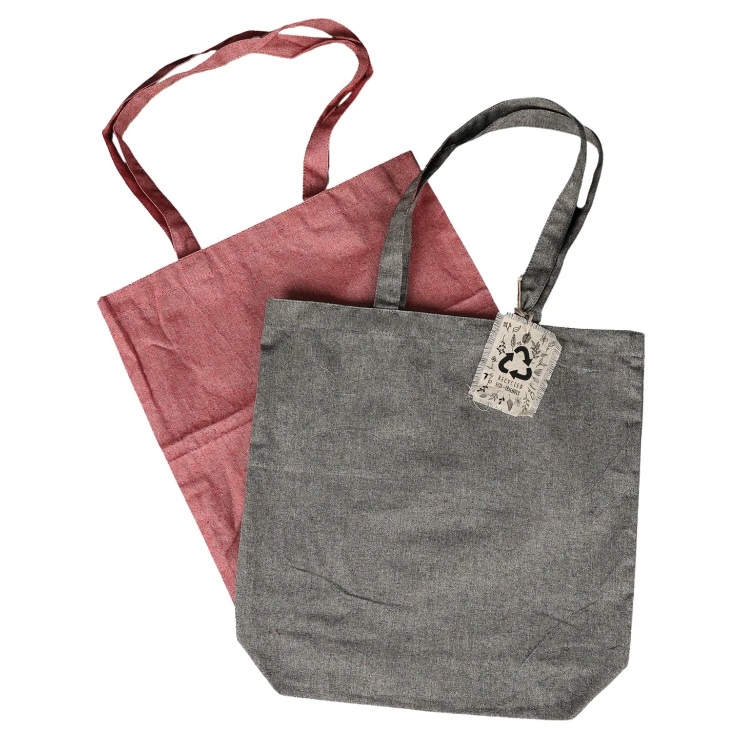 Sac tote bag Rex coton recyclé gris 40x12x40cm
