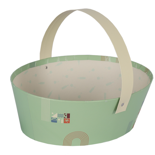 Panier Bilbao carton rigide ovale 25×19×8cm,