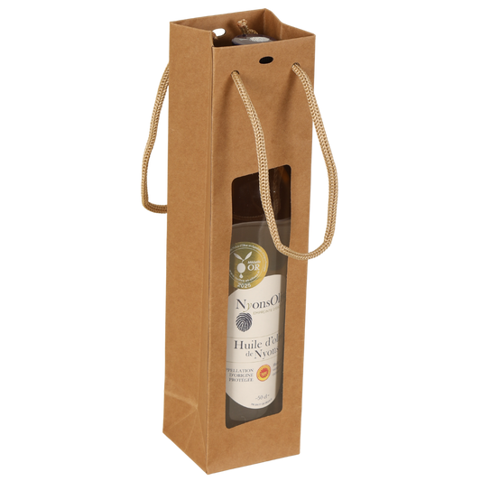 Sac Atlanta papier kraft 1/2 bouteille fenêtre PVC
