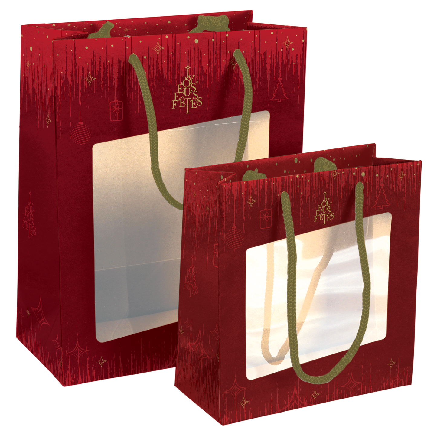 Sac Bellagio papier terroir 18x8x19cm fenêtre PVC