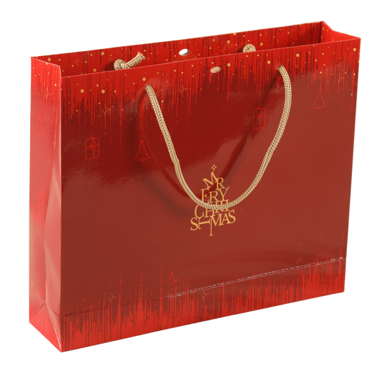 Bellagio paper bag for 5 beers/local products 31x7x26cm with PVC window