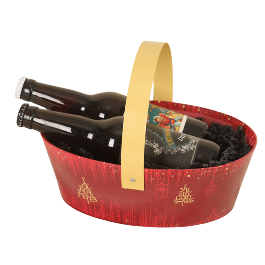 Bellagio rigid oval cardboard basket 25x19x8cm