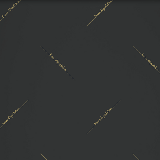 Papier cadeau Dégustation papier couché noir/or 0.50x200m