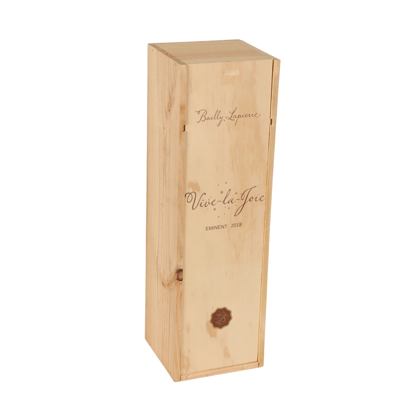 Caisse Tradition bois de Pin Jéroboam 14,5x14,5x45,5cm personnalisée
