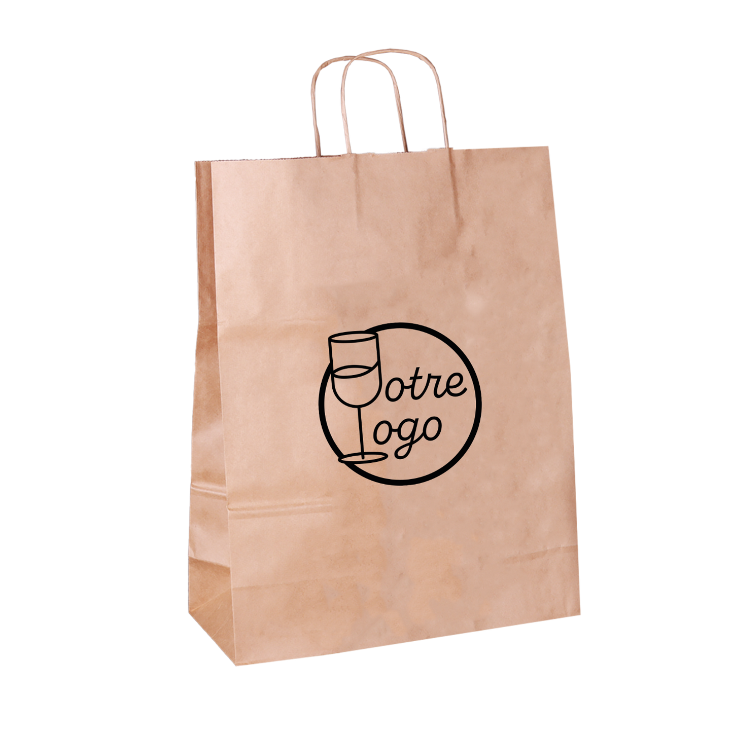 Sac papier Esprit Eco poignées torsadées cabas 35x14x36cm personnalisé