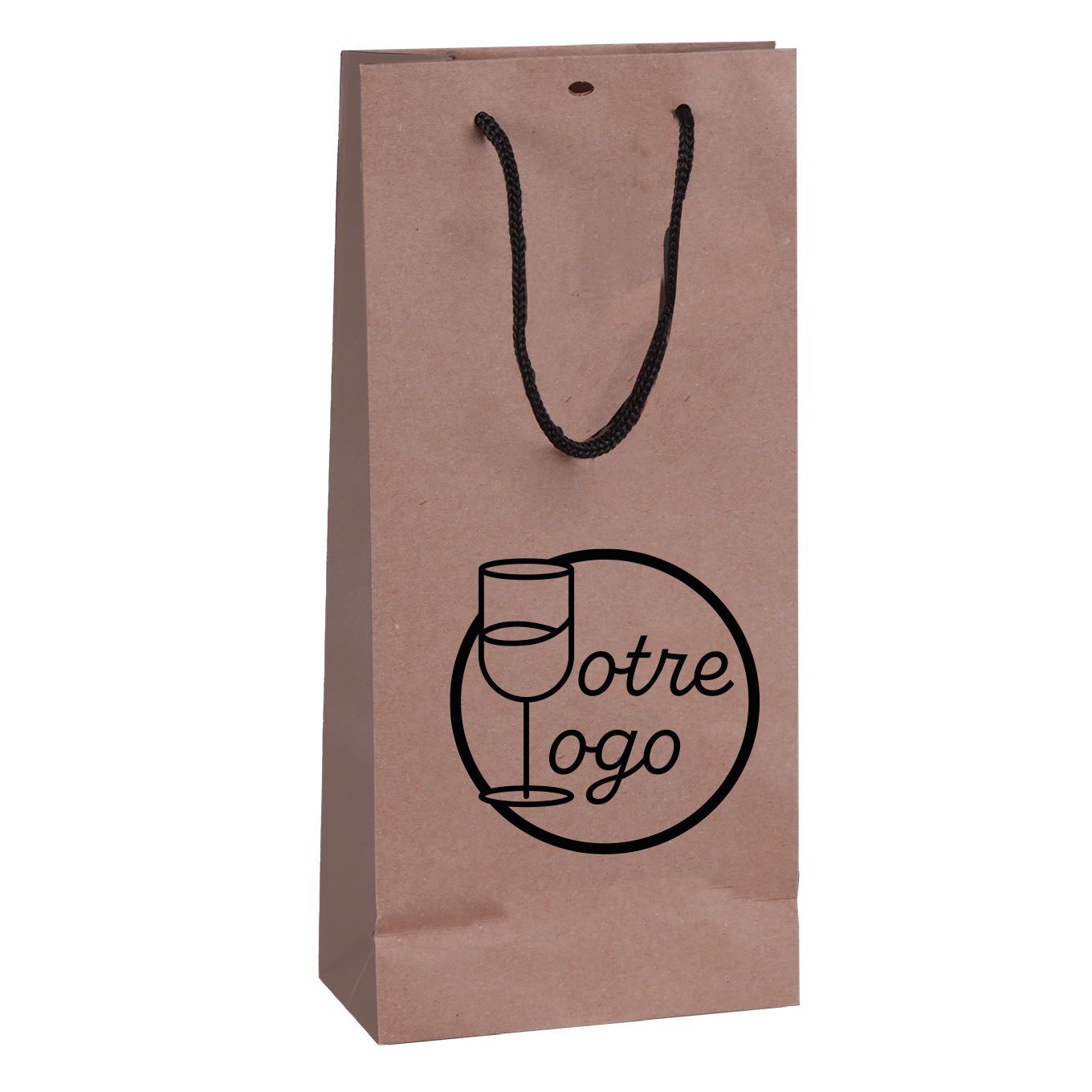 Sac papier luxe 2 bouteilles 18x8.7x39cm personnalisé