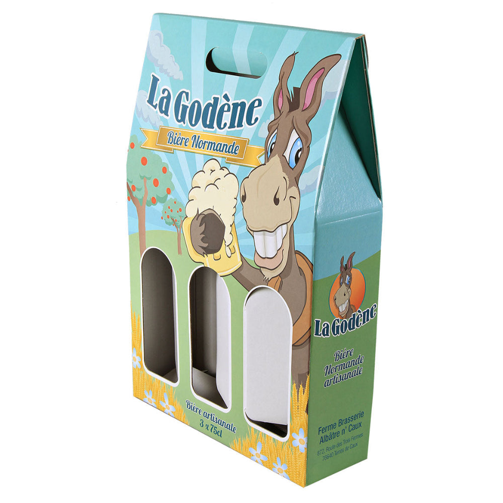 Valisette carton offset 3 btls 27x9x41cm personnalisée
