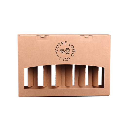 Valisette carton 6 bières type Long neck personnalisée