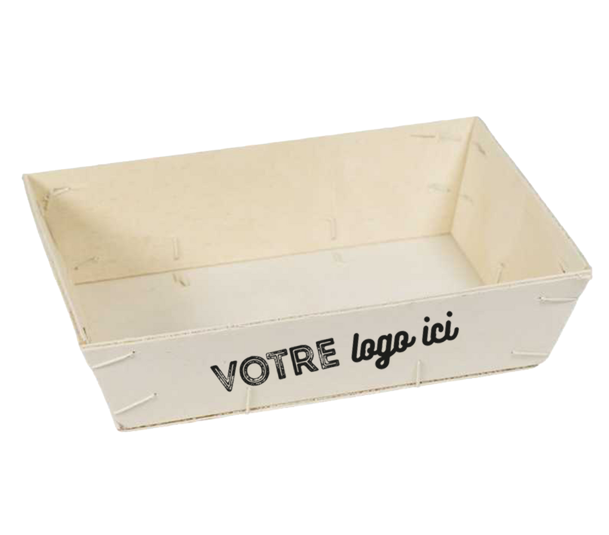 Corbeille Alizée bois peuplier rectangle personnalisée
