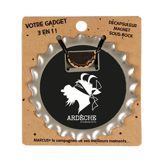 Marcus 3-in-1 Metal Bottle Opener - Chèvres&Co