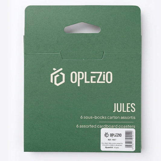 Jules mixed cardboard coasters - Chèvres&co Ardèche (6 pieces)