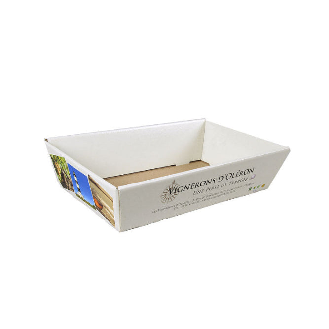 Atlanta brown kraft hexagonal wastebasket, 41x37x8/12cm, personalized - FSC®7