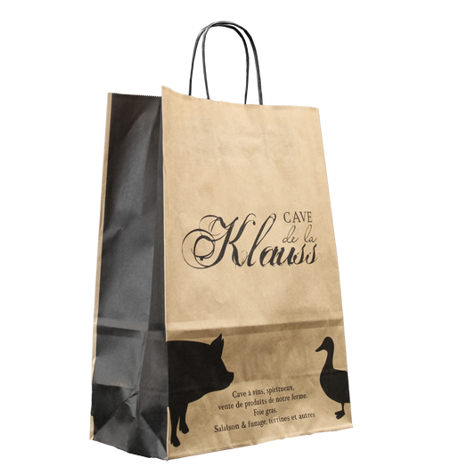 Sac papier Esprit Eco poignées torsadées cabas 35x14x36cm personnalisé