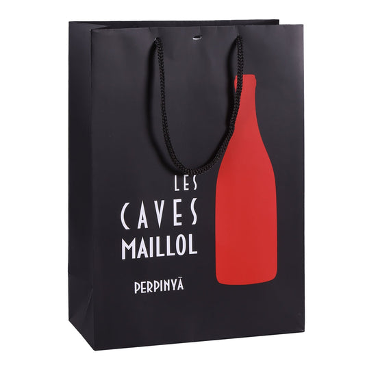 Sac papier luxe 3 bouteilles 26x9x39cm personnalisé