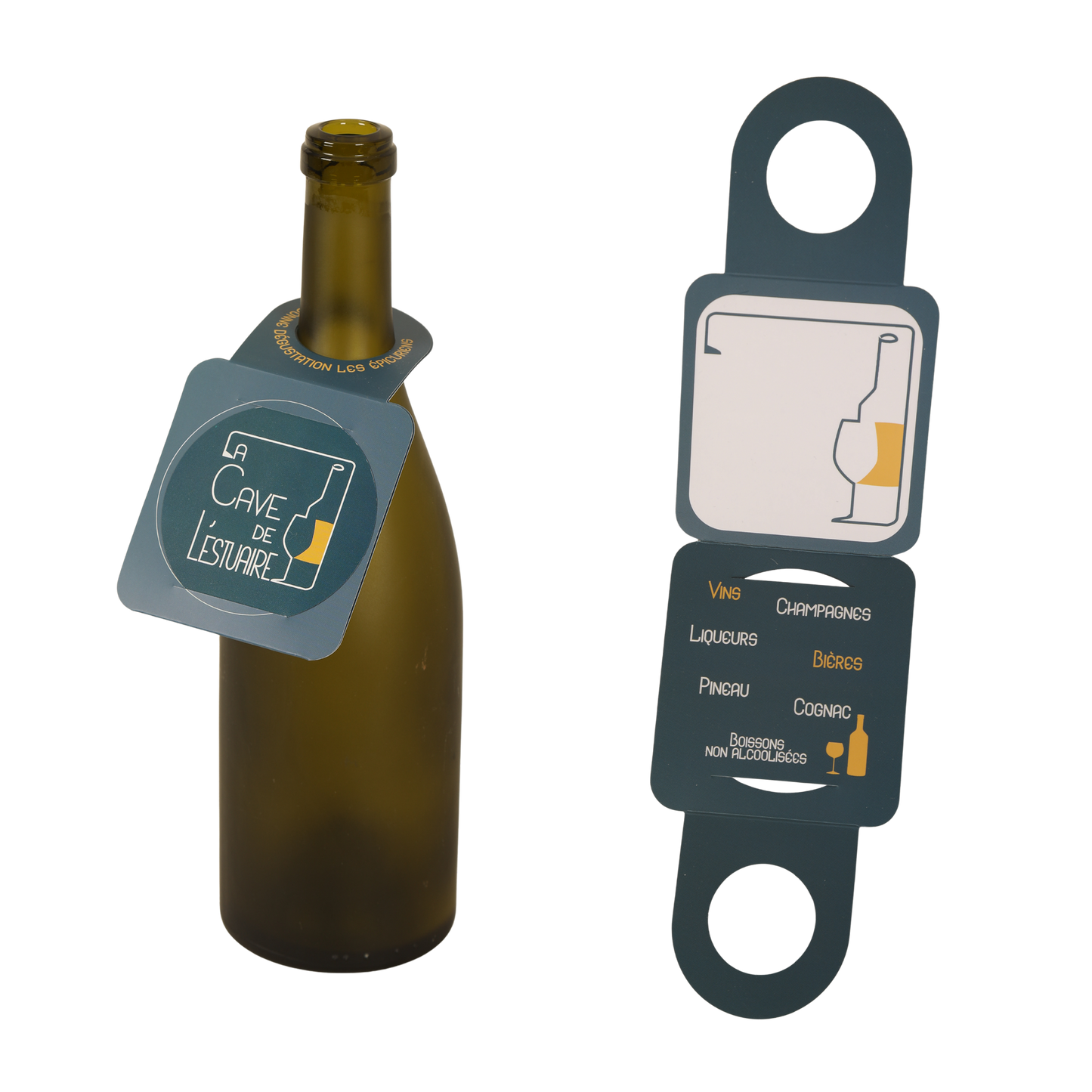 Vinodisc anti-drip disc, custom neck card