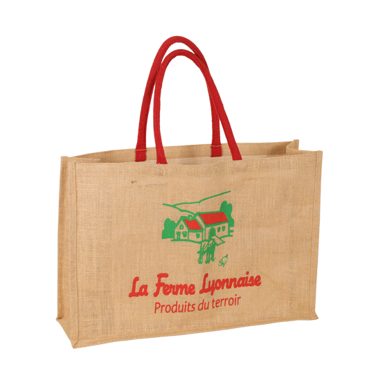 Sac toile de jute Goa cabas 50x15x35cm personnalisé usine/repiquage