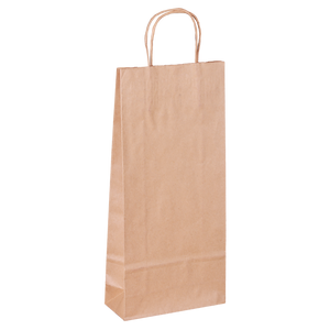 Esprit Eco kraft paper bag for 2 bottles, brown, kraft handle