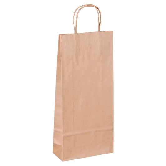 Sac Esprit Eco papier kraft 2 bouteilles brun