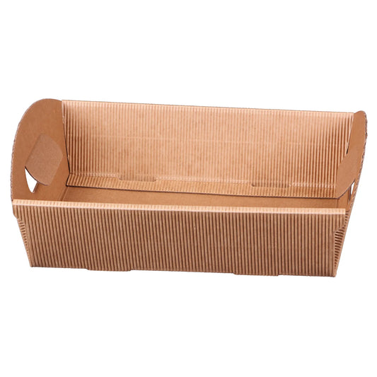 Corbeille Rome carton cannelure 23x18x6cm