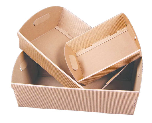 Corbeille Rome carton cannelure 39x30x9.5cm