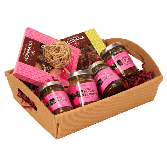 Corbeille Rome carton cannelure 23x18x6cm