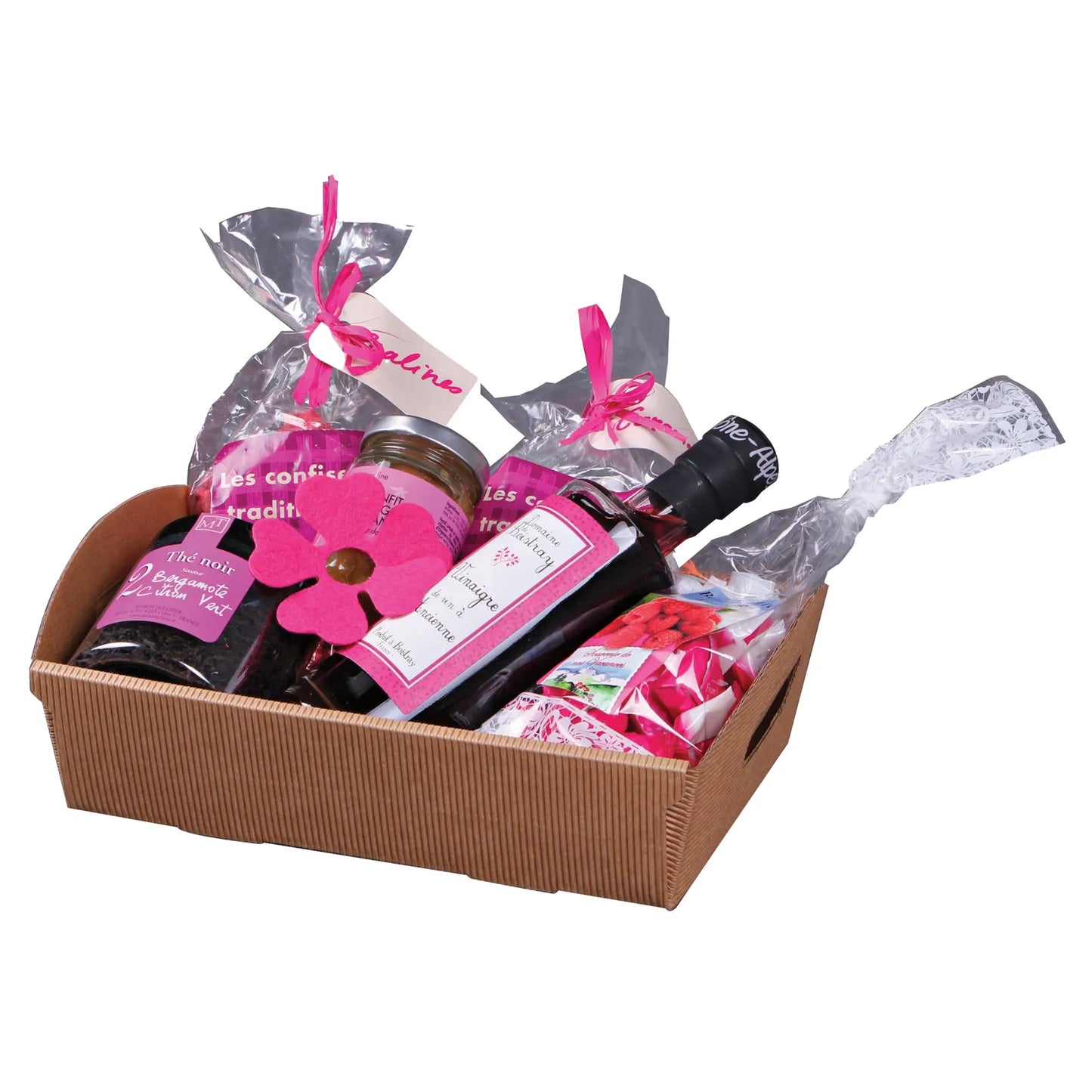 Rome-style corrugated cardboard basket, 23x18x6cm