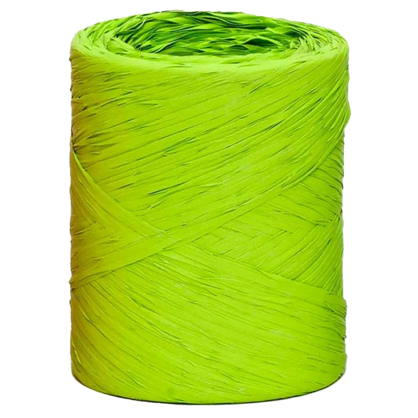 Basic synthetic raffia ribbon in anise green (200m spool)