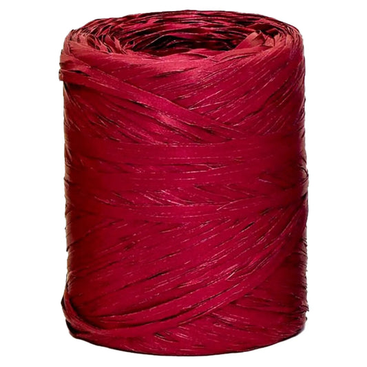 Ruban Raphia Basic synthétique bordeaux (bobine 200m)