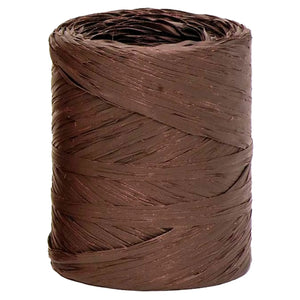 Basic synthetic cocoa raffia ribbon (200m spool)