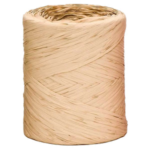 Raffia Basic synthetic ecru ribbon (200m spool)