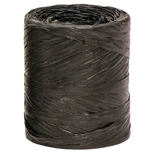 Ruban Raphia Basic synthétique noir (bobine 200m)