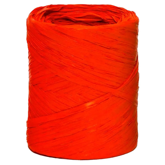 Ruban Raphia Basic synthétique rouge (bobine 200m)