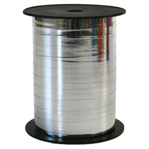 Silver Shiny Bolduc Ribbon (10mm x 250m spool)