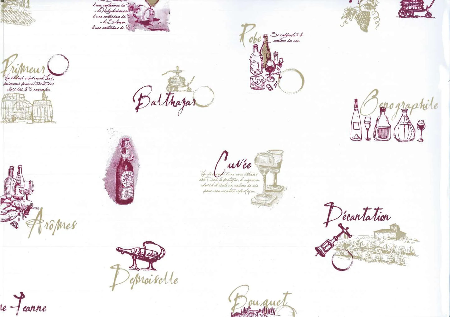 Film polypro Chai bordeaux/or 40µ 0.80x120m