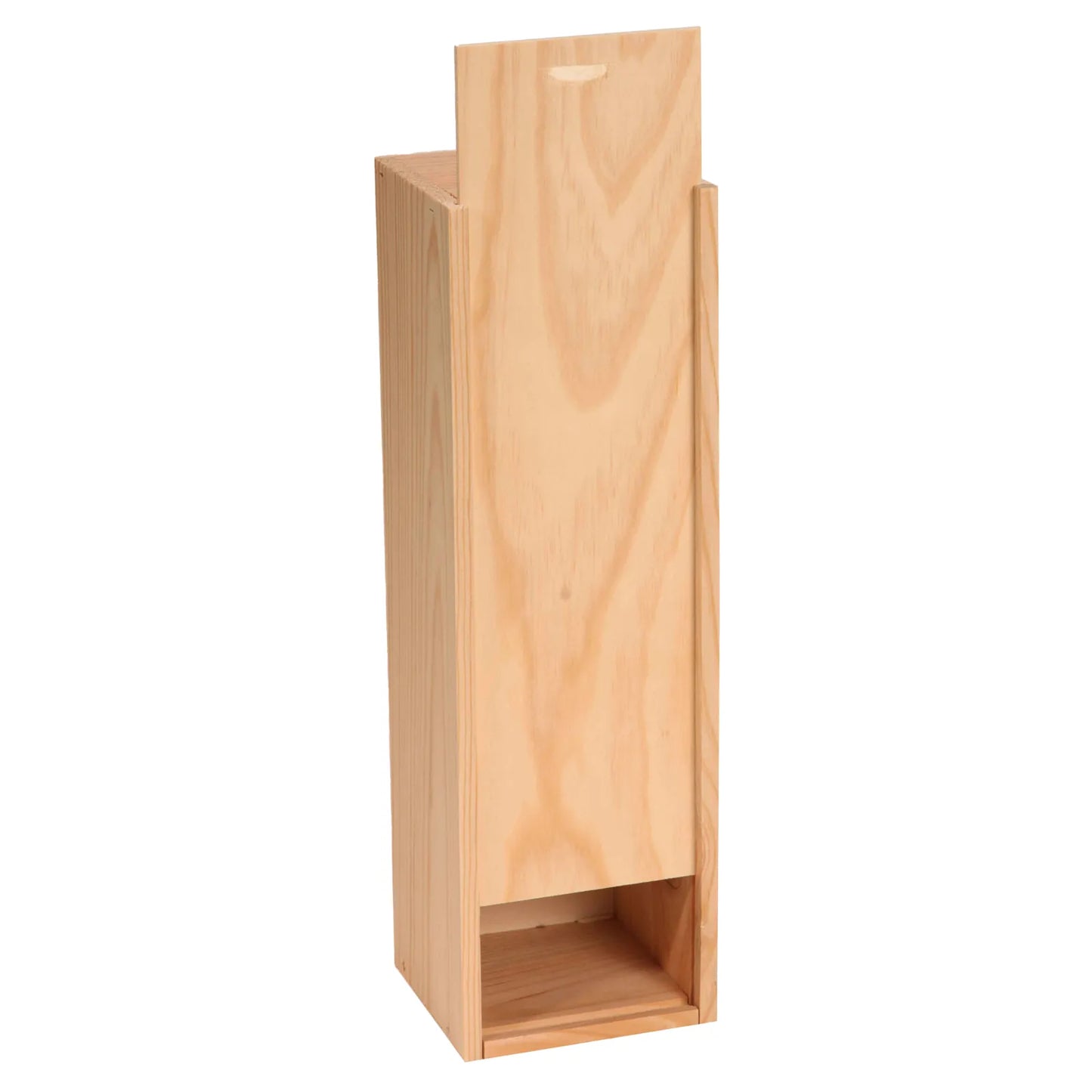 Traditional pine wood crate for 1 bottle