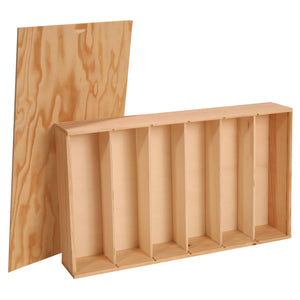 Traditional pine wood crate for 6 bottles (1x6)