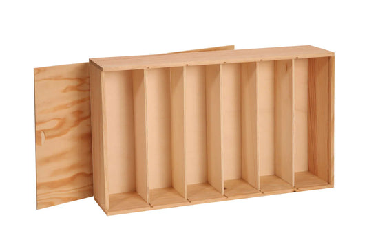Caisse Tradition bois de pin 6 bouteilles (1x6)