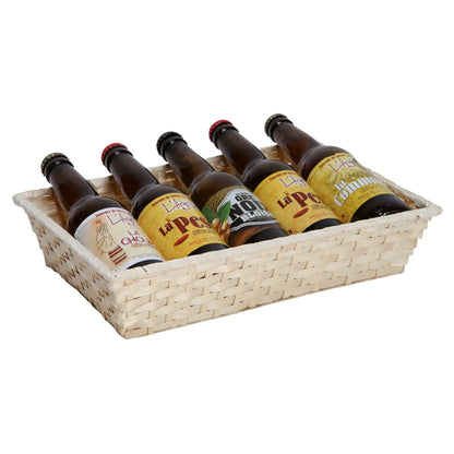 Rihana natural bamboo rectangular basket, 31x21x7cm