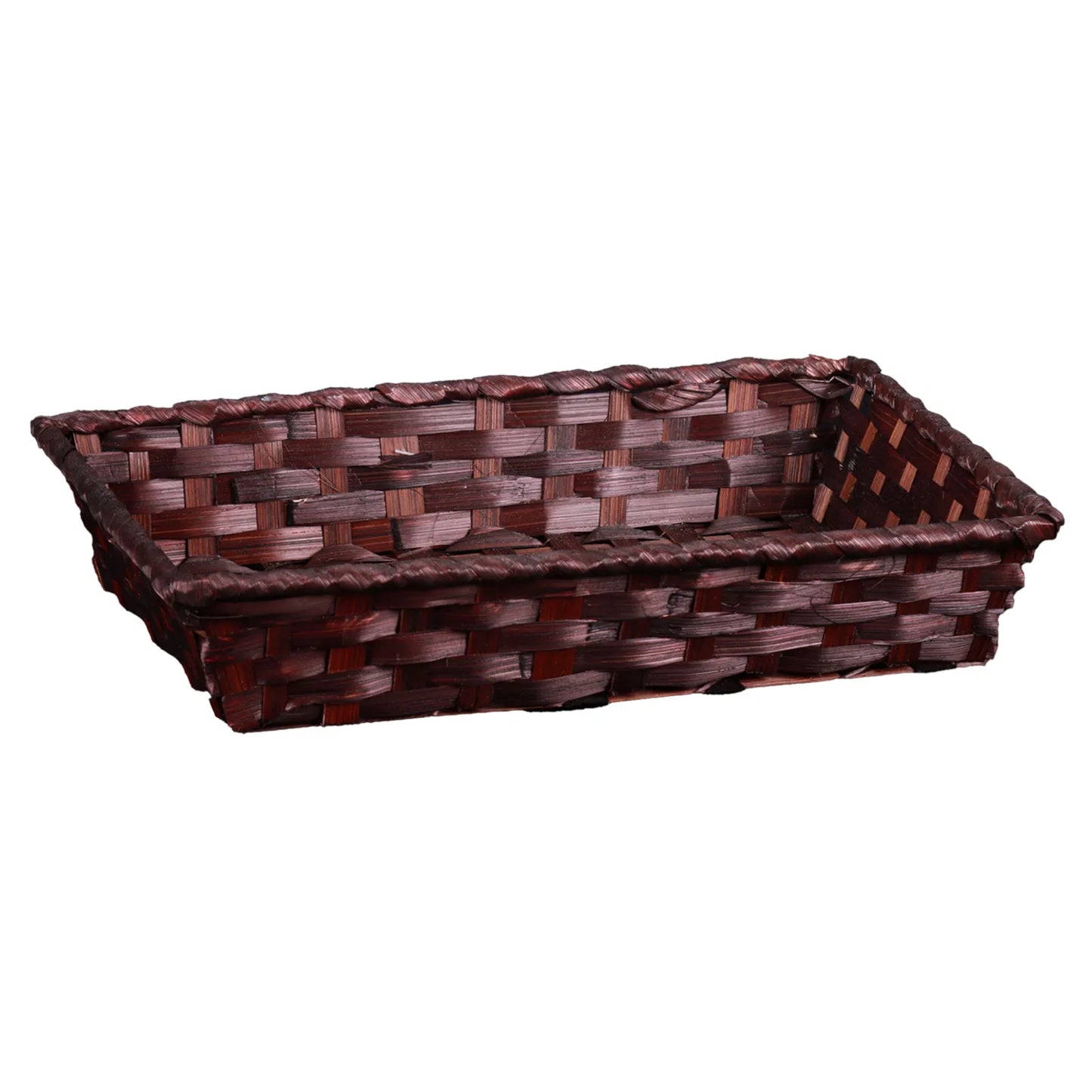 Rihana bamboo chocolate rectangular basket 31x21x7cm