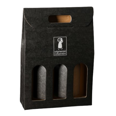 Valisette carton Milan-New York-Riga-Avana 3 btls 27x9x38,5cm personnalisée
