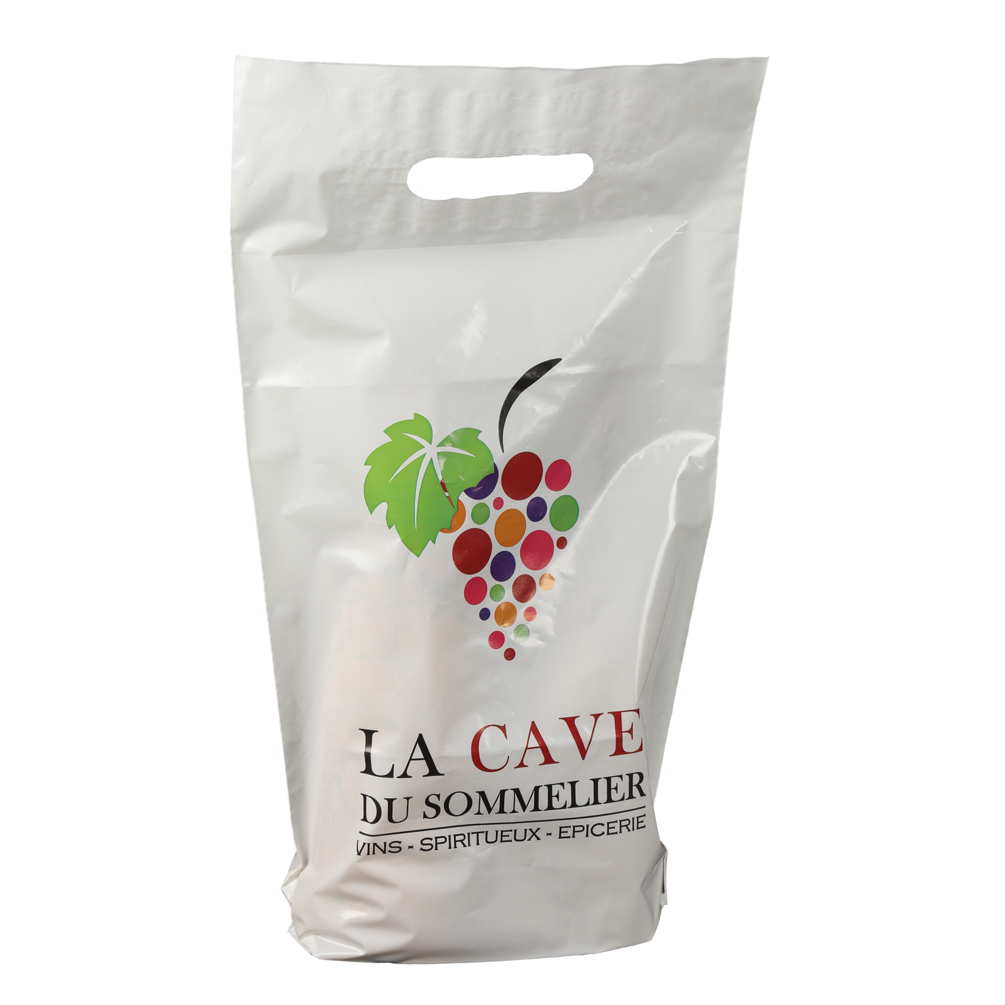Sac plastique 2 bouteilles personnalisé