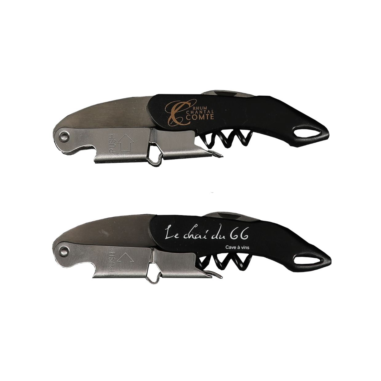Sommelier Premium double appui noir bordeaux imitation bois  perso
