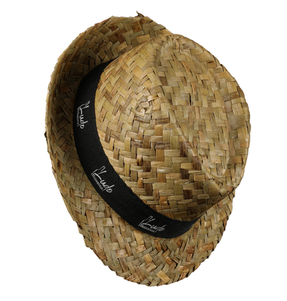 Chapeau Ernest paille avec bandeau personnalisé