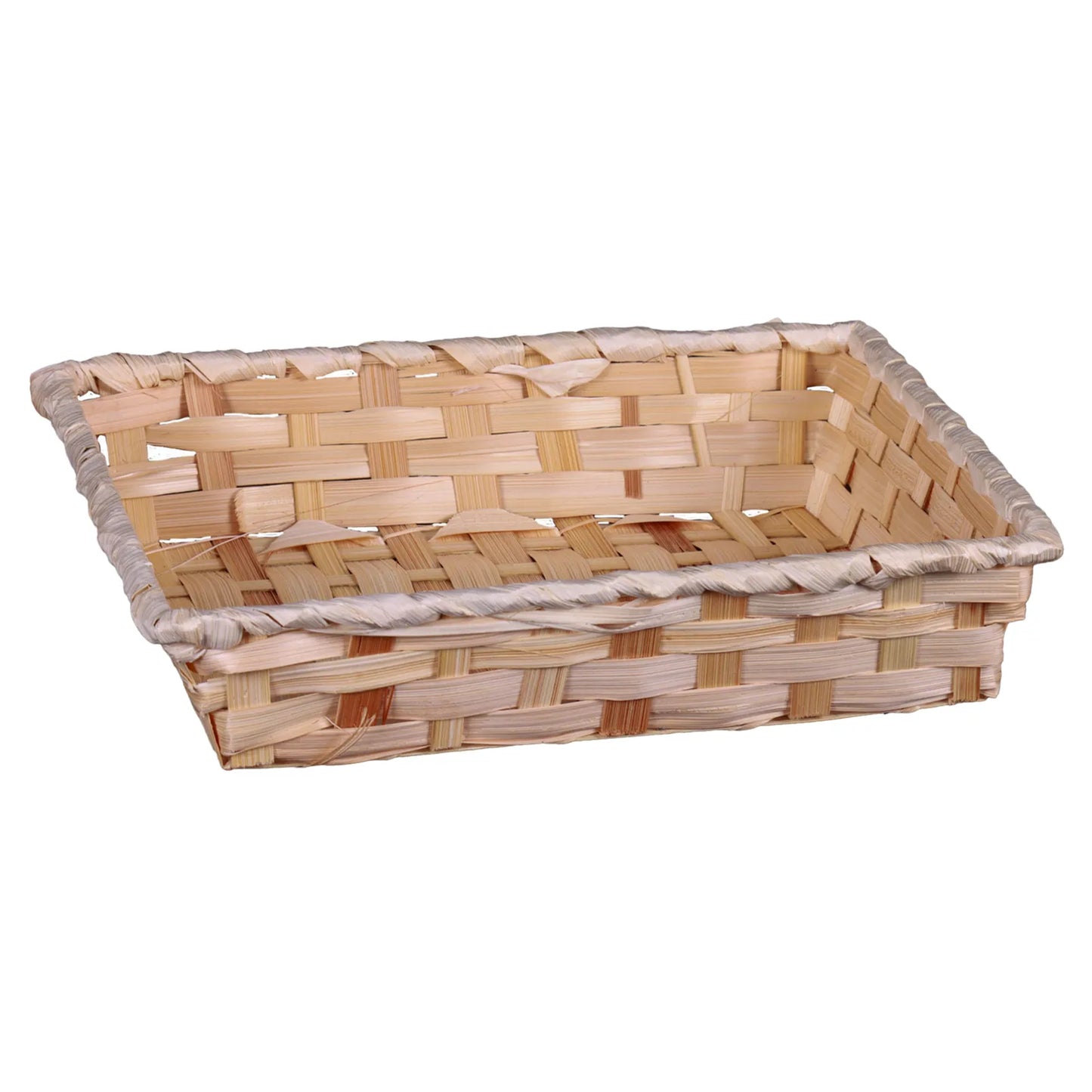 Rihana natural bamboo rectangular basket 24x18x5cm