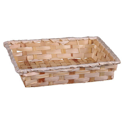 Rihana natural bamboo rectangular basket 24x18x5cm