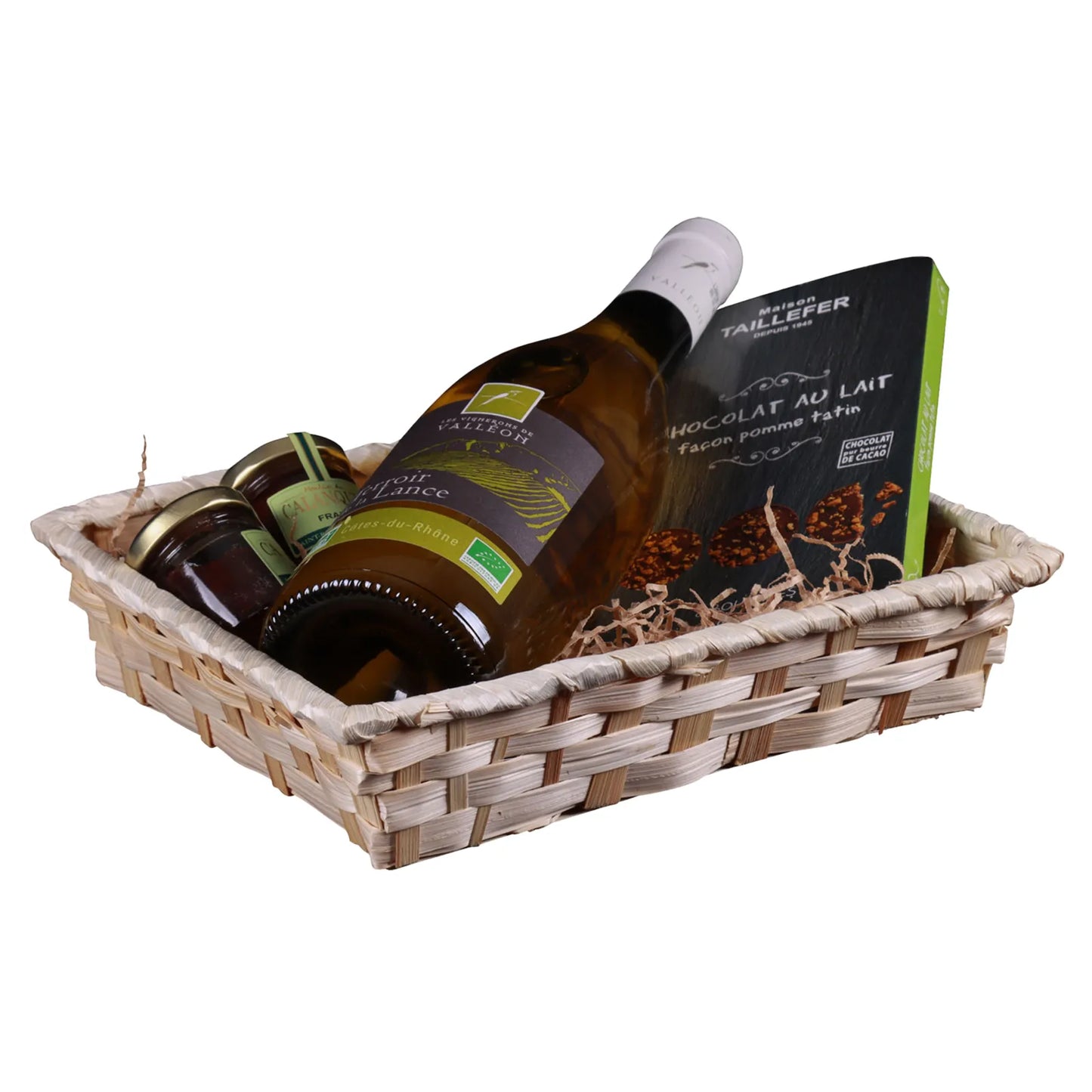 Rihana natural bamboo rectangular basket 24x18x5cm